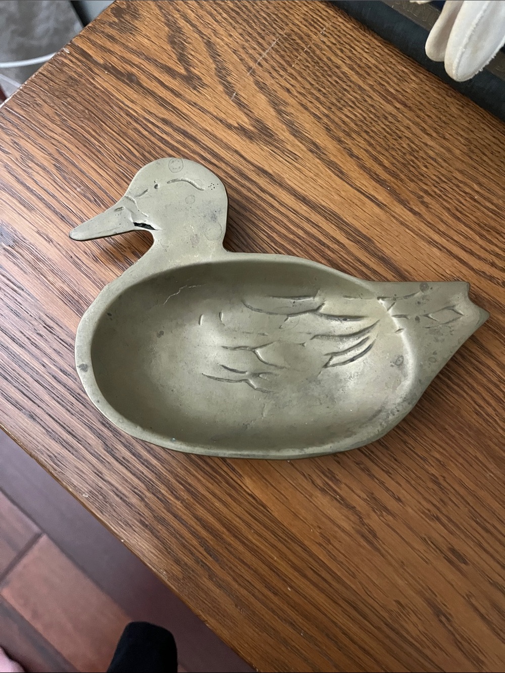 Brass Duck-Shaped Decorative Tray